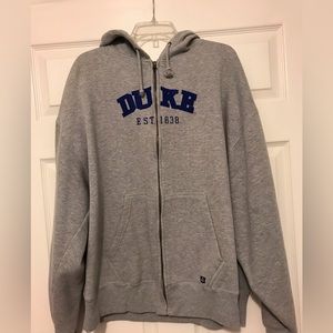Duke Men’s 2XL Gray Zip Front Hoodie